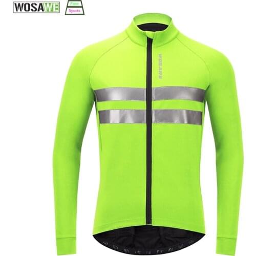 WOSAWE Cycling Jacket Man Winter Thermal Windproof Mountain Bike Jacket Sports Coat Snowboarding Clothes Water Repellent