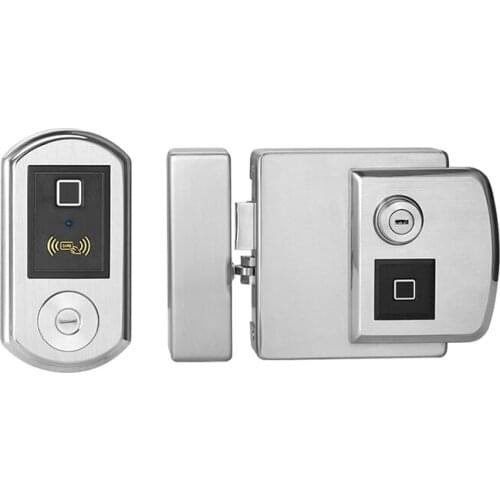 Waterproof Mechanical key IC card Remote control Fingerprint Electric Motor Lock For Outdoor Used