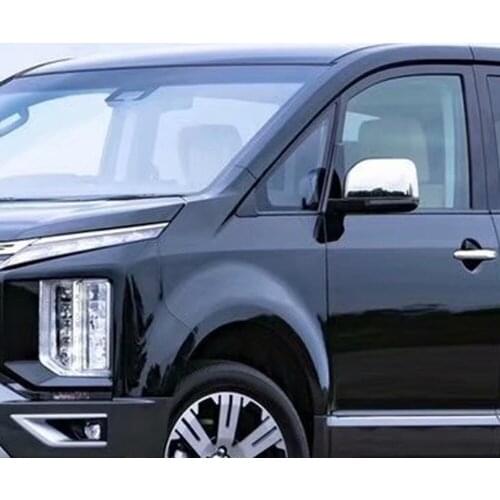 For Mitsubishi Delica 2020 2021 Chrome Rearview Side View Mirror Cover Trim Protection Cap Exterior Accessories Car Styling