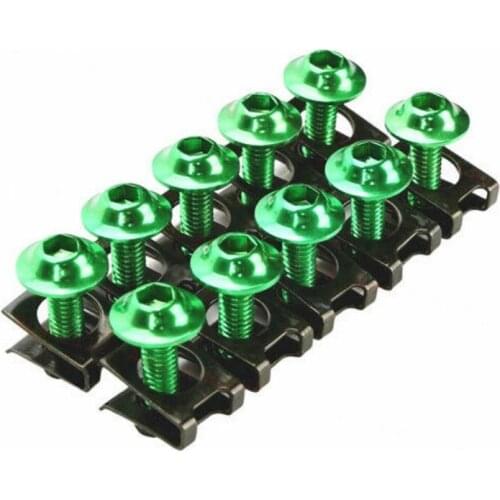 Green 6mm Fairing Body Work Bolt Kit Screw Spire Speed Fastener Clip Nut GSXR R1