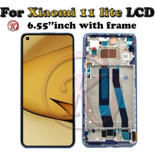 6.55''For Xiaomi Mi 11 lite LCD Display Touch Panel Assembly Digitizer For Xiaomi mi11 lite M2101K9AG Pantalla