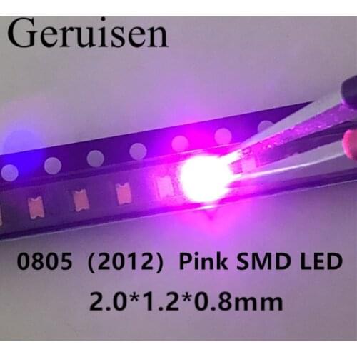 0805 2012 SMD/SMT Surface Mount Pink Ultra Bright LED SMD Light Emitting Diode LED Diode Lamp 2000PCS
