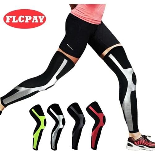 2018 New 1PCS Sports Safety Leg Breathable Warmers Lycra Cycling Running Basketball Compression Leg Knee Pads Sleeves Legwarmers
