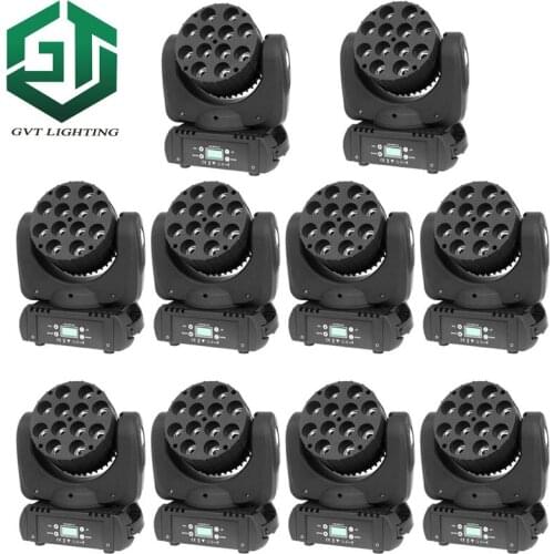10pcs DJ lighting LED Beam Moving Head Light 12x12W RGBW Quad DMX stage effect light wedding party lights 0-100% linear dimming