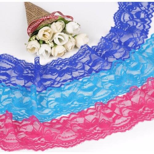 5.5cm Width High Quality Elastic Lace Trim ribbon For Sewing Crafts Underwear Decoration Lace Handmade Accessories DIY
