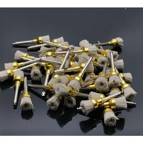 50pcs Alumina Bowl Latch Flat Type Dental Polishing Polisher Brush Prophy