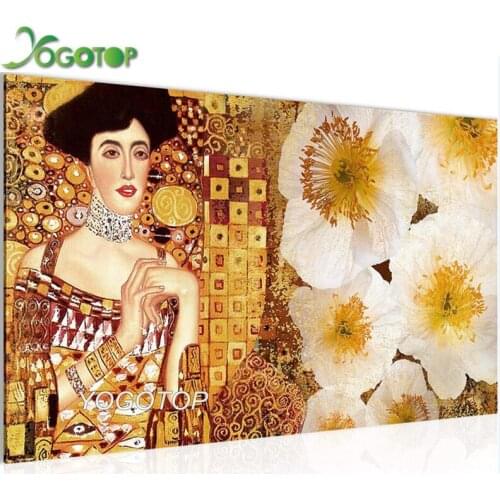 Large Gustav Klimt Women flowers diy diamond painting 5D Full Drill puzzle mosaic diamant embroidery Home decor YY3370