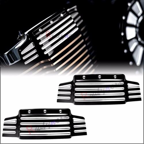 Black Shallow Cut Valve Cover Accents For Victory 06-15 16 17 Cross Country Kingpin Vision Vegas