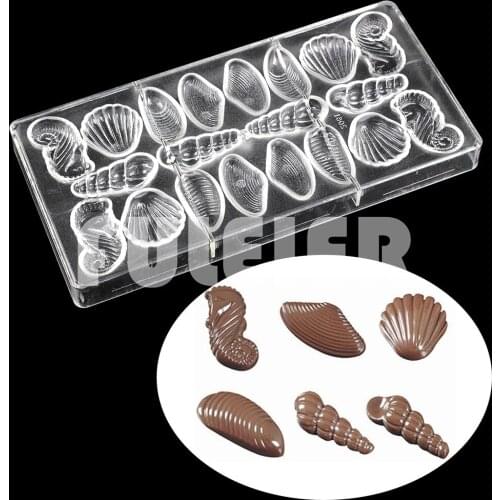 Marine life Polycarbonate Chocolate Mold For Baking Pastry BonBon Candy Mould Confectionery Tool Bakeware