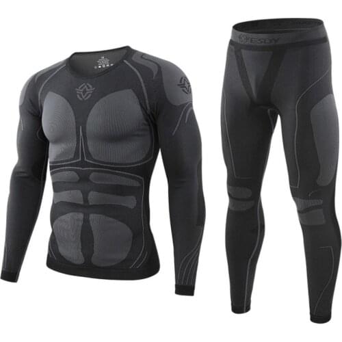 Outdoor Sports Warm Underwear Set High Elastic Breathable Thermal Underclothes Autumn Winter Hiking Training Cycling Underwear