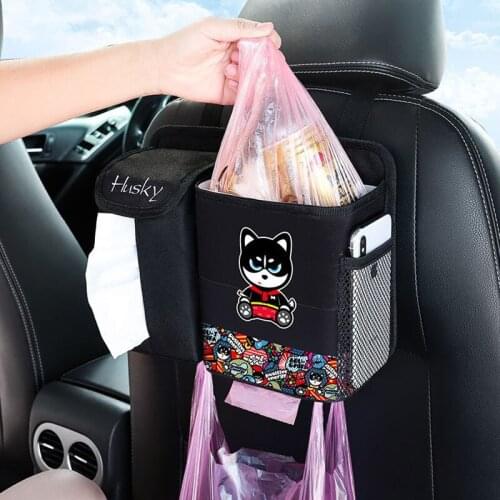 Multi-Purpose Car Interior Stowing Tidying Portable Trash Can Drink Draw Paper Phone Organizer Case Water Proof Sundries Storage