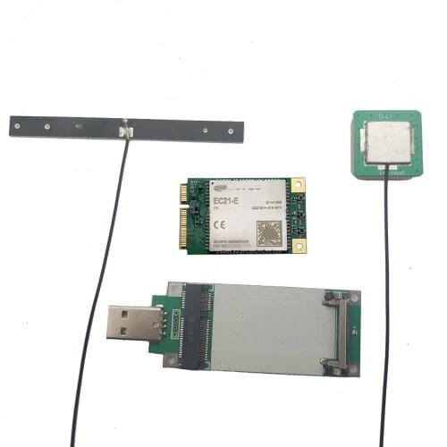EC21-E EC21-A EC21-J EC21-AU EC21-AUT minipcie module with 4G PCB antenna*1pcs+GPS antenna*1pcs +minipcie to USB adapter*1pcs