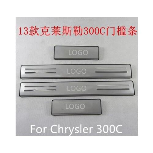 For Chrysler 300C 2011-2015 Stainless Steel Car Door Sill Scuff Plate Cover Car styling