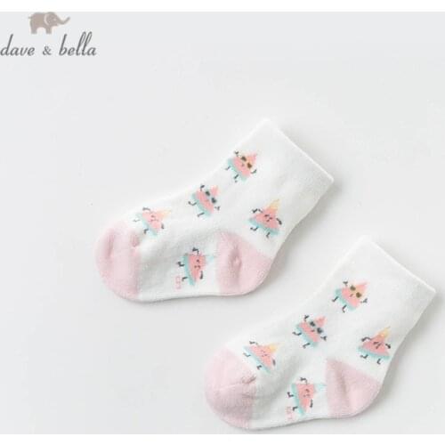 DBX12870 dave bella spring baby girl boy print sock children cute socks