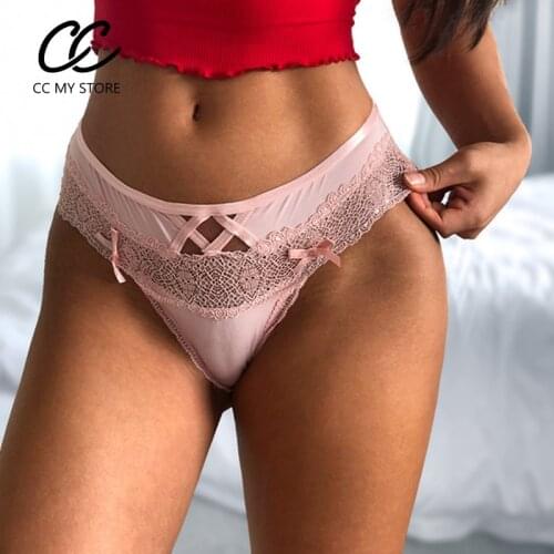 New Hot Lace Panties Sexy Underwear Women Low Waist Hollow Out String Temptation Hip Lifting Lady Breathable Underwear Lingerie