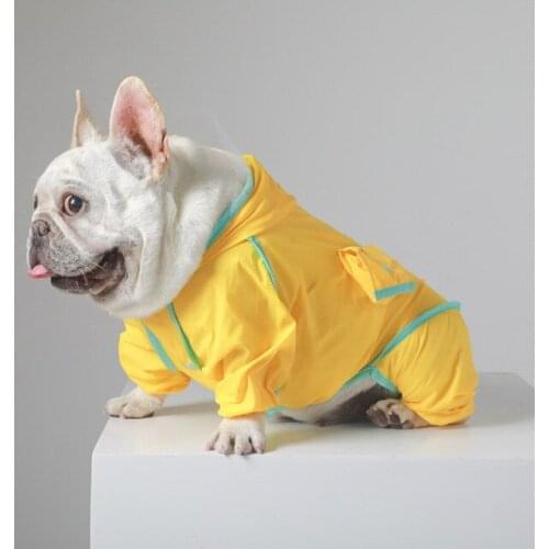 New Pet Raincoat Puppy Four Feet Hooded Transparent Waterproof Teddy Large Dog Rain Out Clothes for Animals