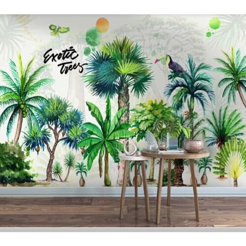 Papel de parede modern tropical plant forest 3d wallpaper,living room tv wall children bedroom wall papers home decor mural