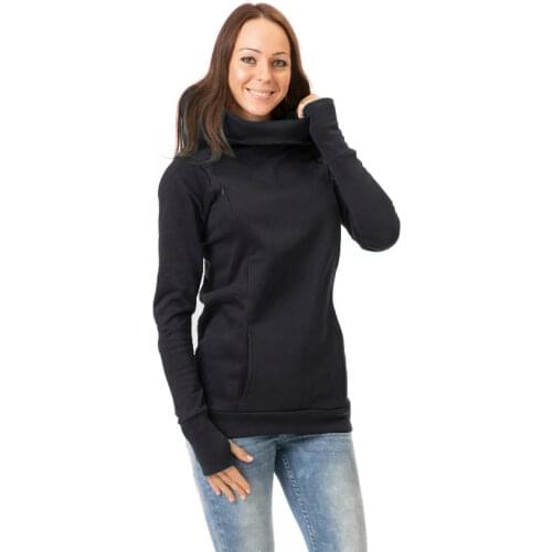 Nursing Wear Sweatshirt For Pregnant Woman Hooded 2020 Brand New Long-sleeve Half-finger Plus Velvet Thicken Solid Color