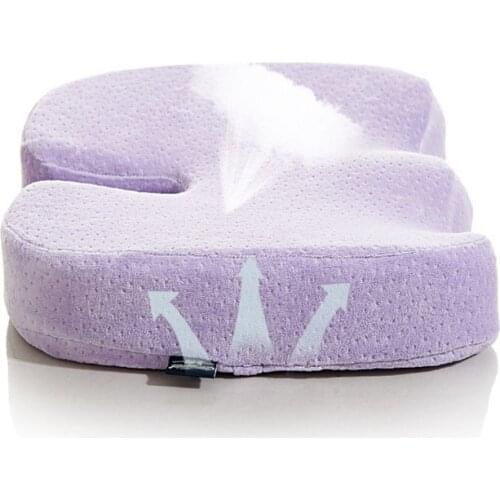 Office Slim fit Breathable Seat Cushion Coccyx Orthopedic Memory Foam U Seat Massage Chair Cushion Pad Car U-Shape Seat Cushion