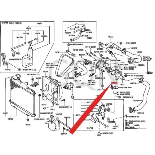 Water inlet shell gasket 1989-Toy ota STA RLE TCO RSA TER CEL PAS EO Water pump seat sealing ring Thermostat seat rubber ring