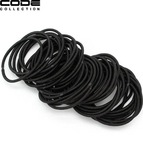 60Pcs/Set Black Elastic Rubber Hairbands for Girls Fashion Women Scrunchie Gum for Hair Accessories Elastic Hair Bands