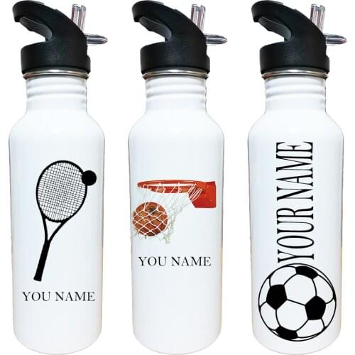 Customized Sports Water Bottle Kids Tumbler Name Outdoor Climbing Hiking Bicycle Bottle Stainless Steel 600 ML