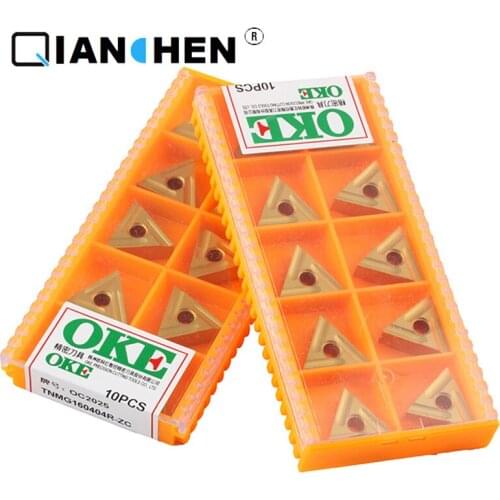 OKE 10pcs/lot High Precision High Performance High Strength CNC TNMG160404R-ZC OC2025 Industry Carbide Inserts Hard Alloy