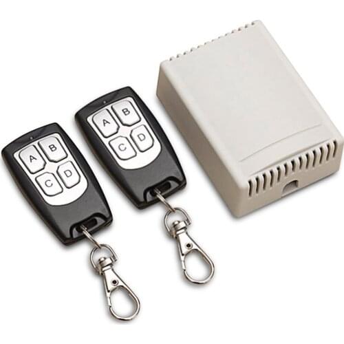 QIACHIP Universal 433Mhz Wireless Remote Control Switch DC 12v 4ch Relay Receiver Module & 4 Channel RF Remote Transmitter