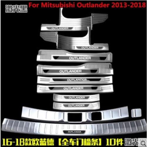High-quality stainless steel Door Sill Plate Door Scuff Cover Kick Step Trim Protector For Mitsubishi Outlander 2013-2018