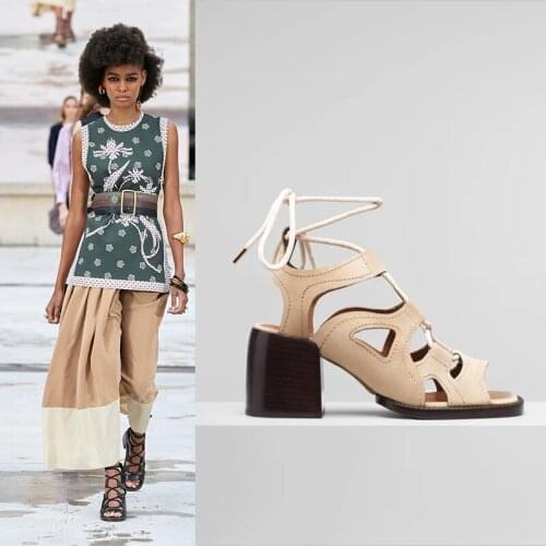 Size 34-43 New Fashion Pearls Crystal Rivet Women Gladiator Sandals Genuine Leather High Heels Sandalia Ankle Buckle Party Shoes