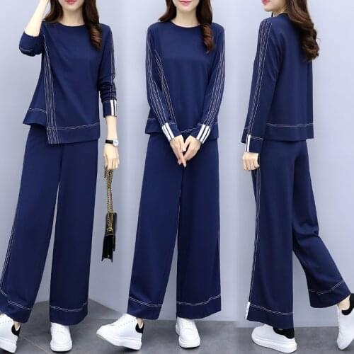 Stylish Women 2 Piece Set Top And Pants Conjunto Feminino Ol Year-old Female Costume Woman Suit Vogue Ensemble Femme Deux Pieces