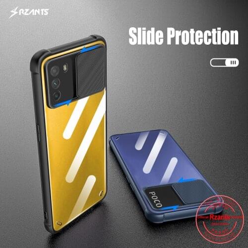Rzants For Xiaomi POCO M3 Phone Case Hard [Lens Protect] Hybrid Slim Crystal Clear Cover Double Casing