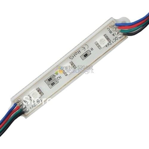 20pcs 5050 SMD 3 Leds RGB Waterproof LED Module Light Lamp DC 12V