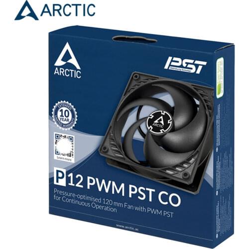 ARCTIC P12 PWM PST CO 4PIN CPU Radiator Silent 120X120X25MM Fan Computer Case Cooler Master 12CM Dual Ball Bearing,Black