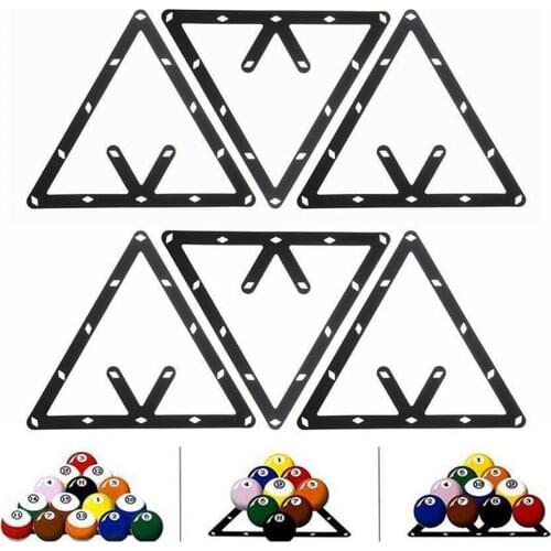 6pcs 8 9 and 10 Ball Magic Rack Positioning Billiard Pool Cue Accessory Black
