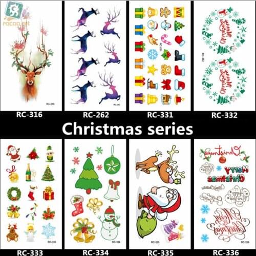 8pcs/lot Fashion Body Art waterproof temporary tattoos 3d DIY Christmas Gift design small arm tattoo sticker wholesales