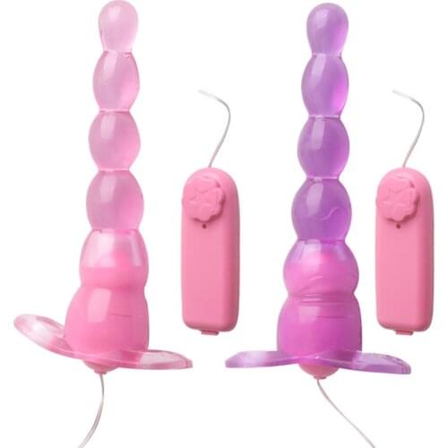 6 Bead Anal Vibrator Butt Plug Sex Toys For Women Anal Dilator Vibrator Male Prostate Massager Anal Toys For Adult Female Orgasm