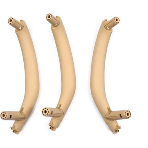 For BMW F15 X5 14-18 F16 X6 14-19 3PCS RHD High Quality Beige Car Interior Inner 3 Doors Pull Handle Trim Cover Armrest