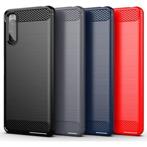 For Sony Xperia 10 III Case Xperia 10 3 Shockproof Bumper Soft TPU Silicone Brushed Smooth Phone Back Cover For Sony 10 III Case