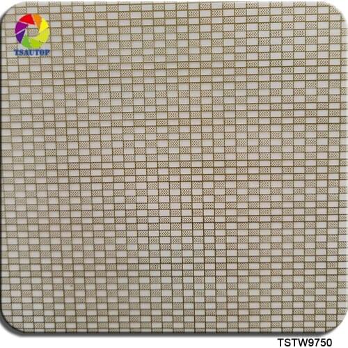 TSAUTOP Size 0.5m x 20m hydrographics foil liquid movies gold transparent hydrographic film WDF9750