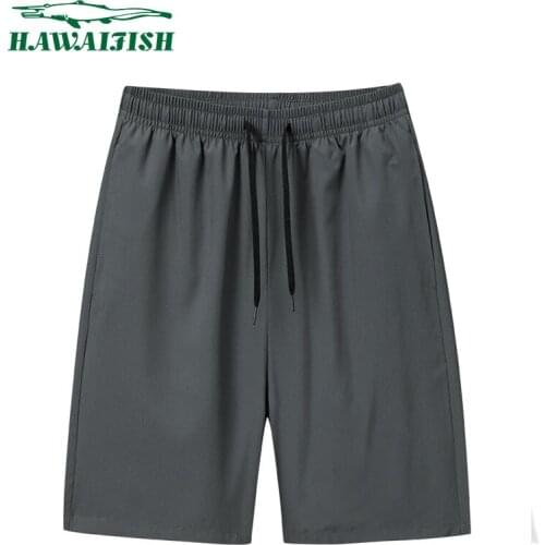 Hawaifish brand Mens Shorts 2021 summer ice silk running sports high quality Fashion casual mens Capris plus size 7XL 8XL 9XL