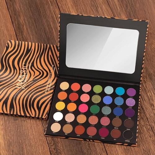 IMAGIC 35 Colors Zebra Pattern Pearlescent Matte Eyeshadow Palette Eye Cosmetic Matte palette Glitter Make-Up Make Set Cosmetics