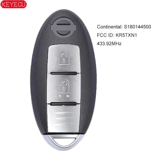 KEYECU Smart Remote Key 433.92MHz Fob for Nissan Qashqai 2016 2017 2018 2019 2020 S180144500 KR5TXN1