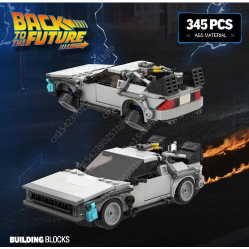 Moc Technical Car Back To The Futured Time Machine Supercar Building Block Dyloren High Tech Speed Champion Bricks Education Toy