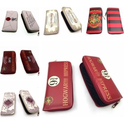Harries Wallets Holders PU Purse Potter Ron Long Purse Hogwart Collectibles Purses Platporm 9/3/4 Hedwig Owl Christmas Gifts
