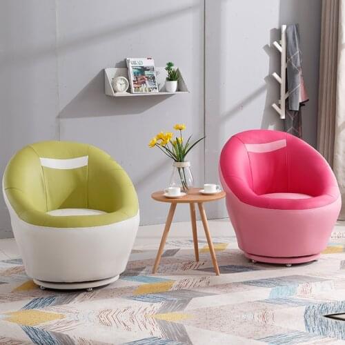 Lazy Sofa Single Girl Cute Bedroom Small Sofa Reading Chair Mini Backrest Balcony Lounge Chair Rotating