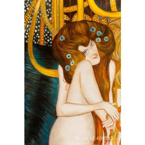 Best Art Reproduction Beethoven Frieze Gustav Klimt Woman Paintings for sale hand painted High quality