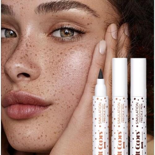 Natural Lifelike Freckle Pen Concealer Dot Spot Pen Waterproof Long Lasting Easy And Convenient Face Concealer Makeup 2 Color