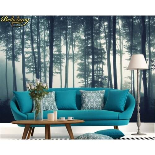 Beibehang Custom Photo Wallpaper Mural Wall Stickers Misty Jungle Background Wall papel de parede wall papers home decor
