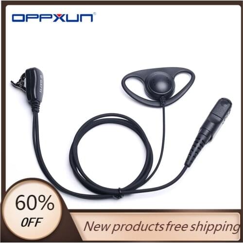 Oppxun D Ear Hook Headphones for Motorola Walkie Talkie XIR p6600 p6608 p6628 e8600 xpr3300 xpr3500 dep550 dep570 dp2000 dp2400